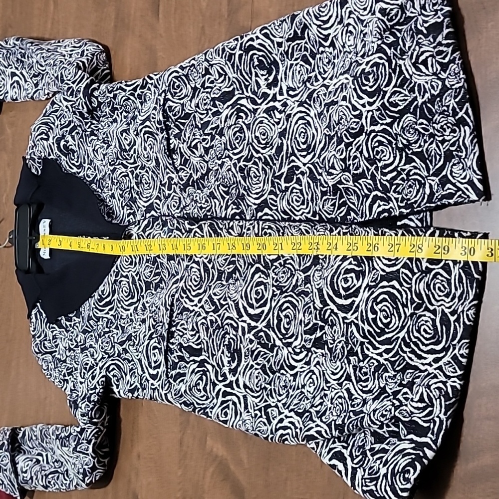 Morrisey Blazer Coat Black and White Floral print women's Size: Small ? - Picture 9 of 15